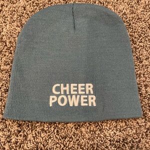 Blue Beanie with Cheer Power Embroidery